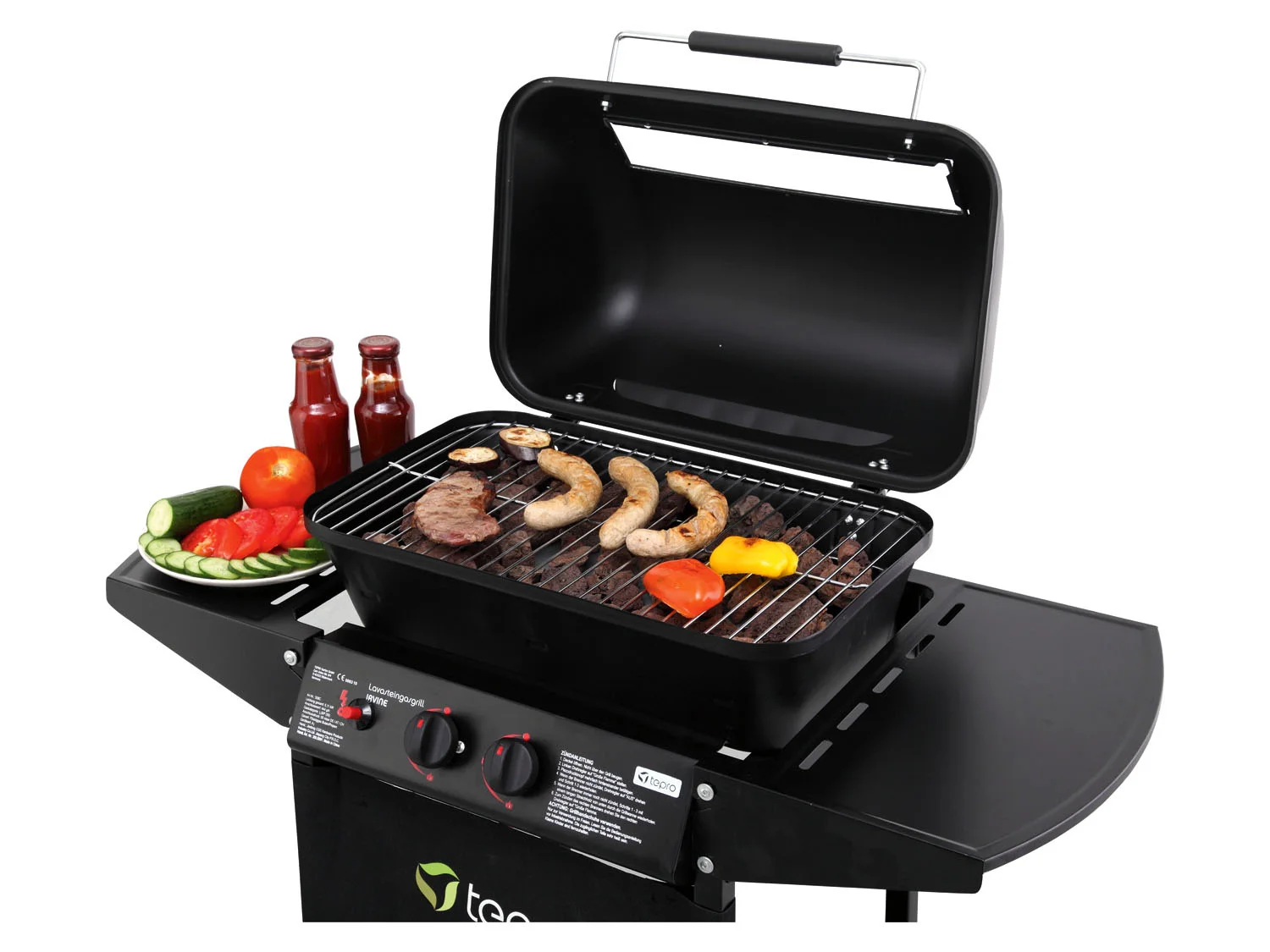 Lavasteingasgrill »Irvine«, 5,4 kW, mit Piezo-Zündung