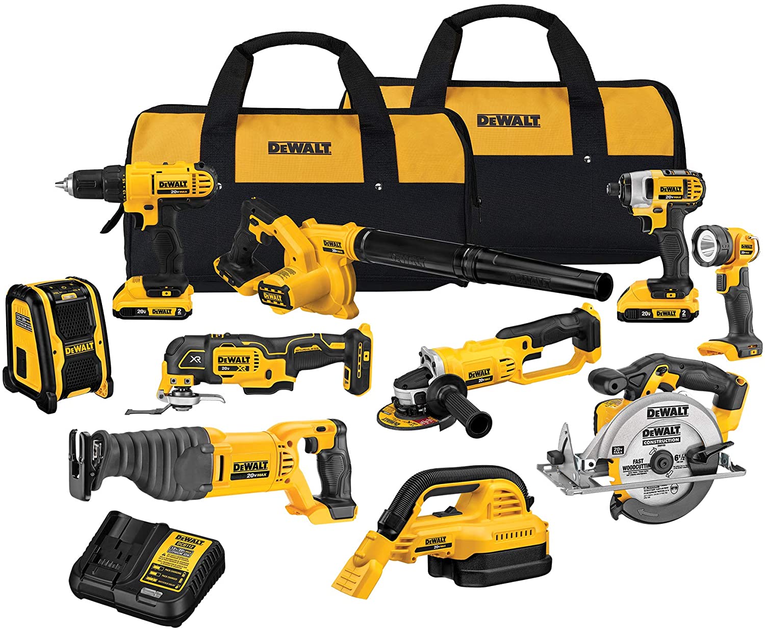 20V Max Cordless Drill Combo Kit, 10-Tool (DCK1020D2)
