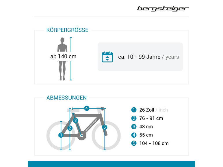 Bergsteiger Bergsteiger Cityrad Amsterdam, 26 oder 28 Zoll