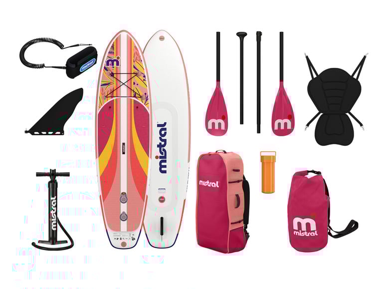 Mistral Mistral SUP Allround-Vivid mit Doppelkammersystem, 2-in-1, aufblasbar