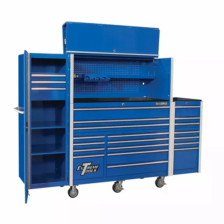 EXTREME TOOLS RX Series 55 12 Drawer Roller with Cabinets and Saddlebags
