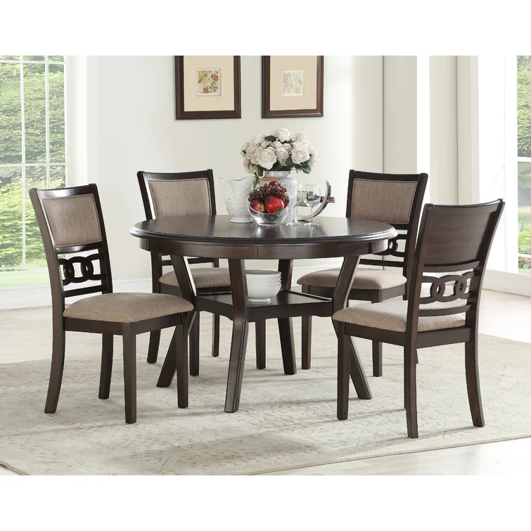 Round Solid Wood Dining Set