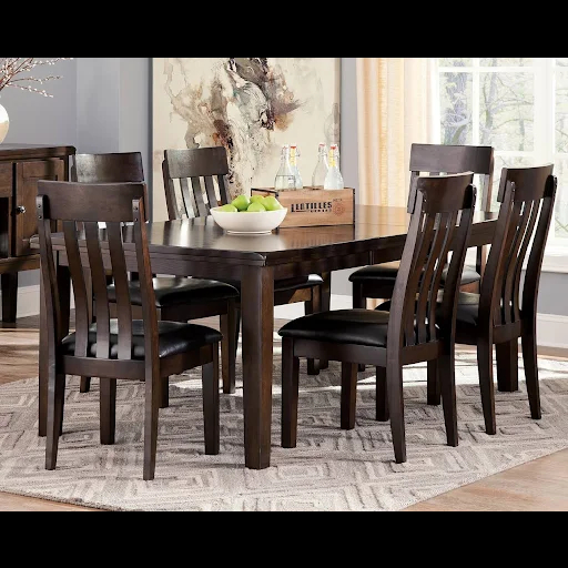 Extendable Dining Table, Dark Brown, Wood