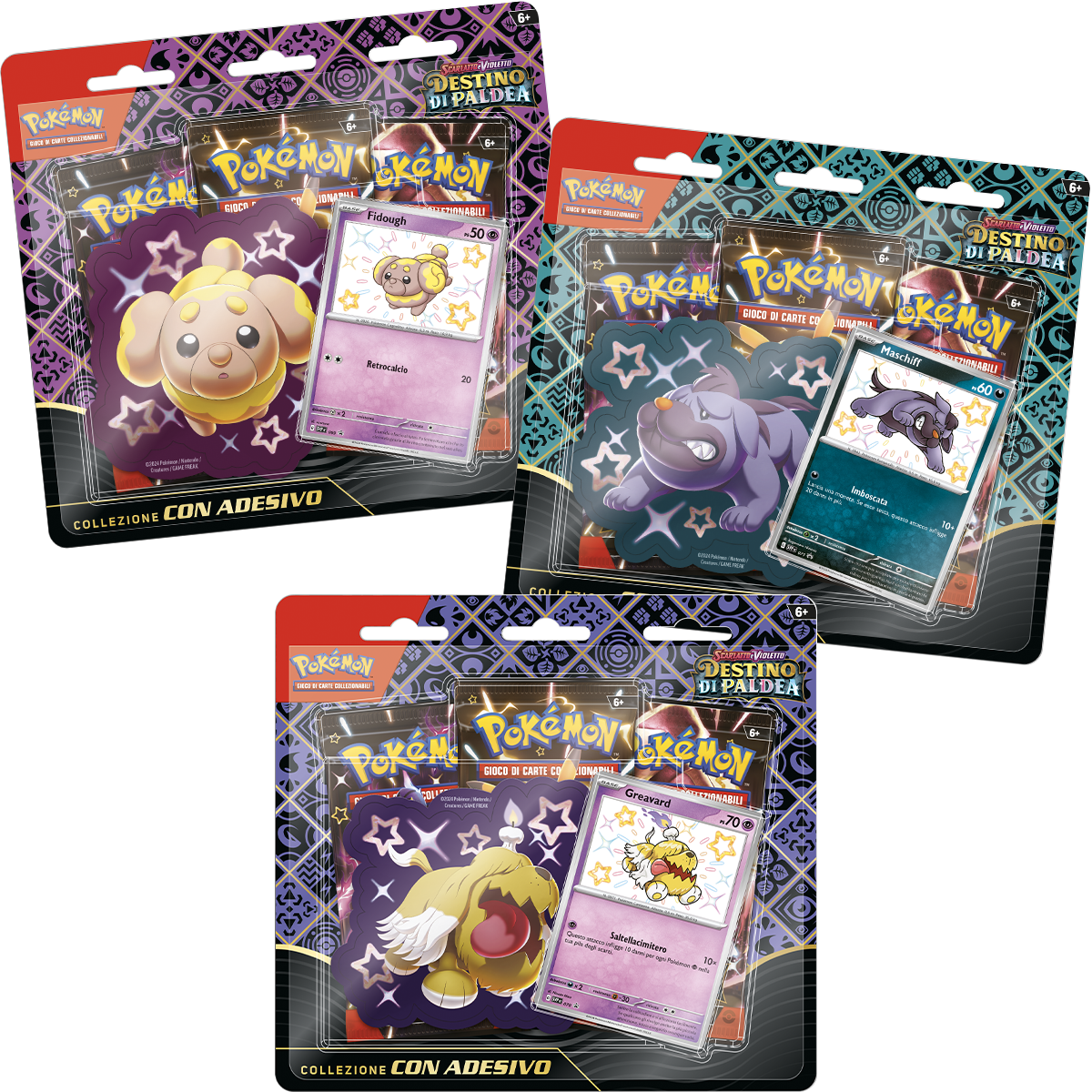 Pokémon destino di paldea collezione con adesivo