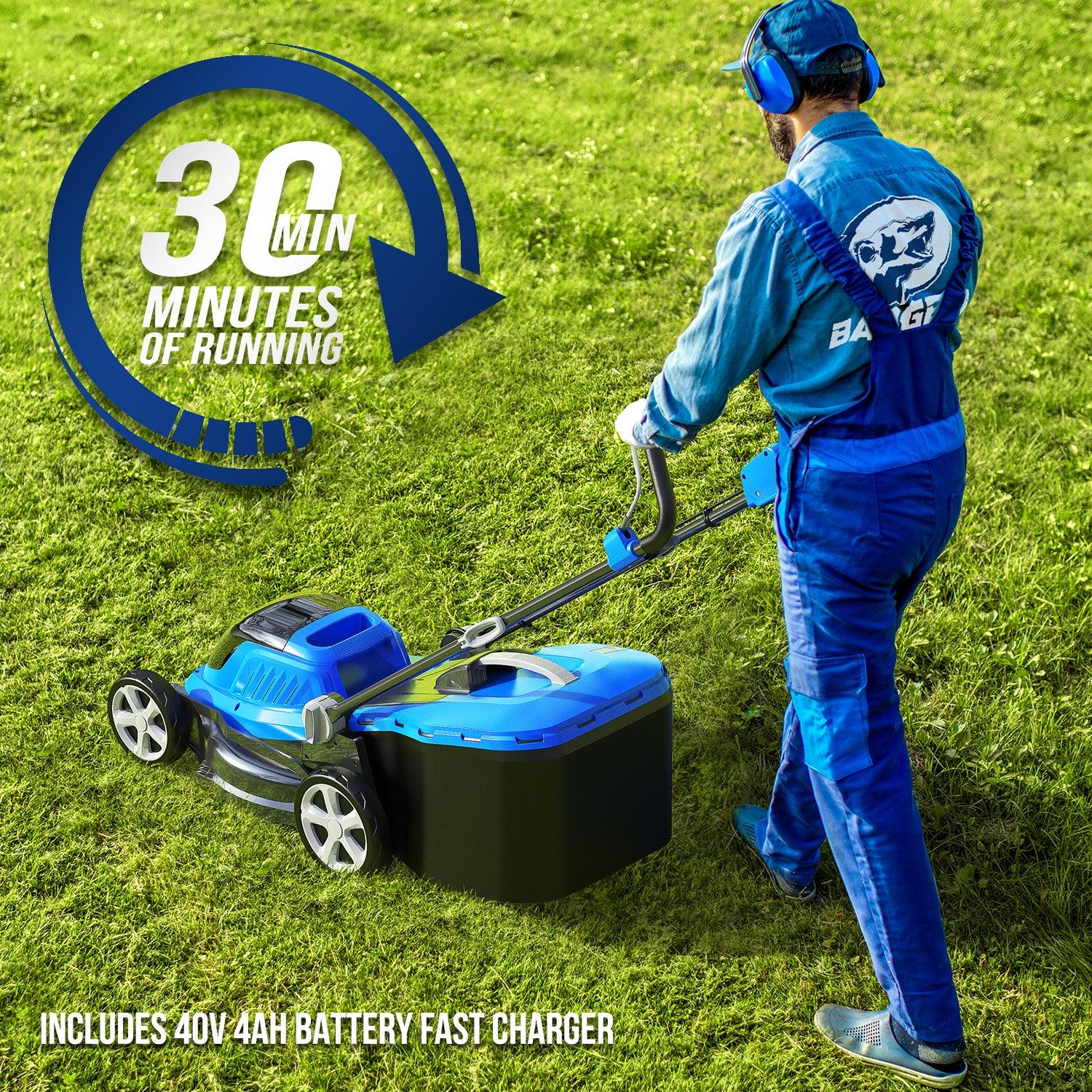 Wild Badger 40V 18 in Cordless Brushless Lawn Mower-5 Cutting Height Adjustments