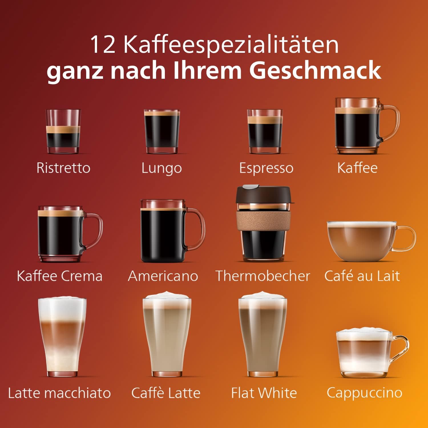 Philips Series 5400 Kaffeevollautomat – LatteGo Milchsystem, 12 Kaffeespezialitäten, Intuitives Display, 4 Benutzerprofile, Chrom