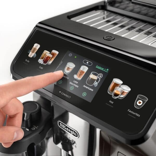 DeLonghi Eletta Explore Bean to Cup Coffee Machine with Cold Brew Technology - Titanium