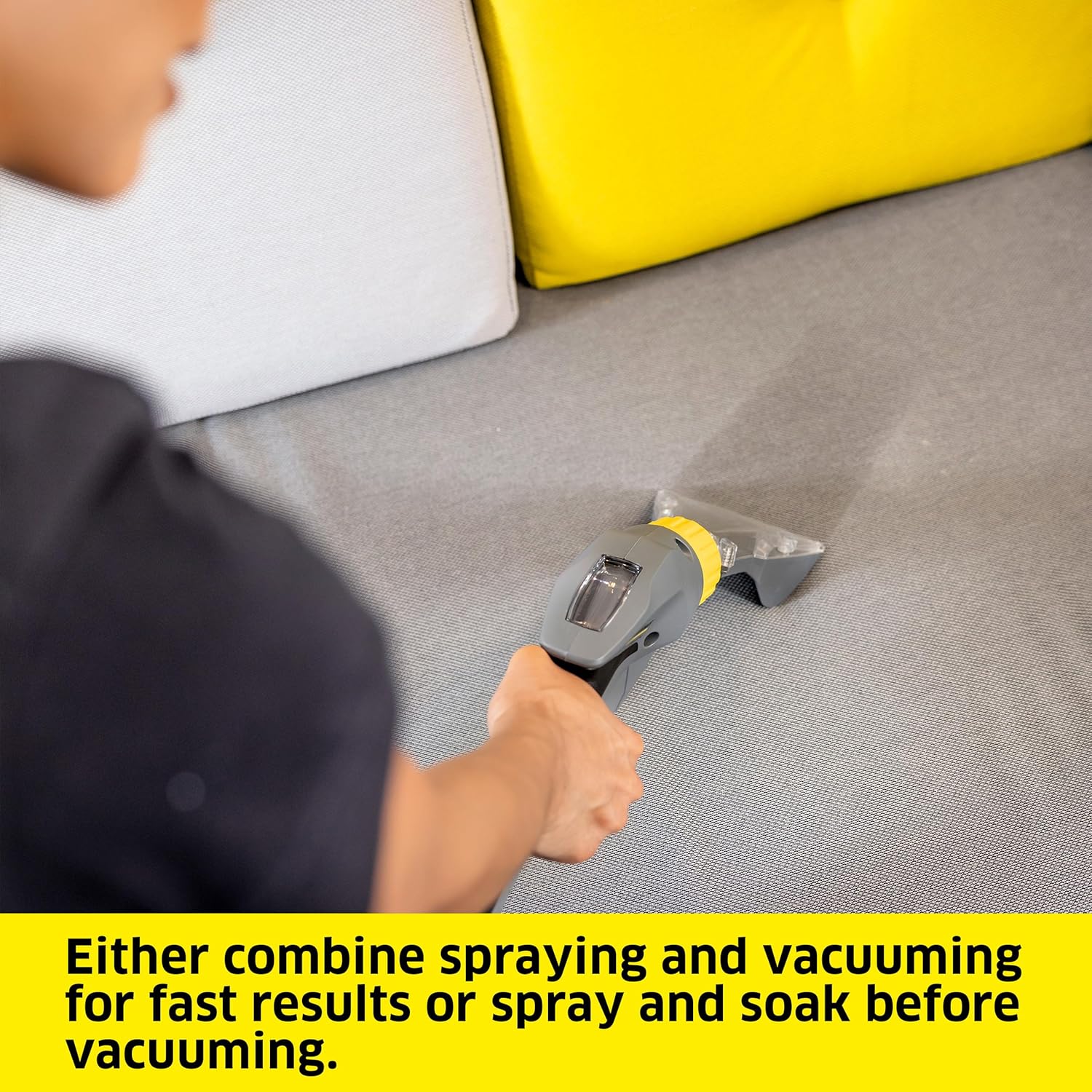 Kärcher Puzzi 8/1 C Commercial Carpet Extractor 12.5 PSI - Spot Cleaner, Stain Remover, Area Rugs, Car and Auto Detailing, Carpet and Upholstery Cleaner - Onboard Accessory Storage - 3.9 Gallon Tank