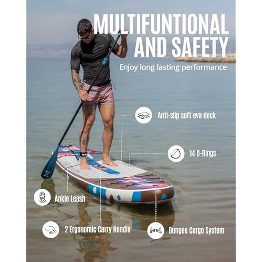 ZLX Inflatable Stand Up Paddle Board 10'6