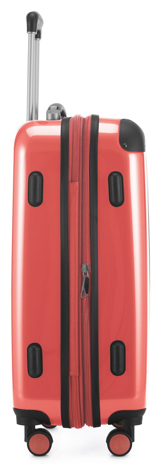 Alex - hand luggage hard shell black glossy, TSA, 55 cm, 42 liters