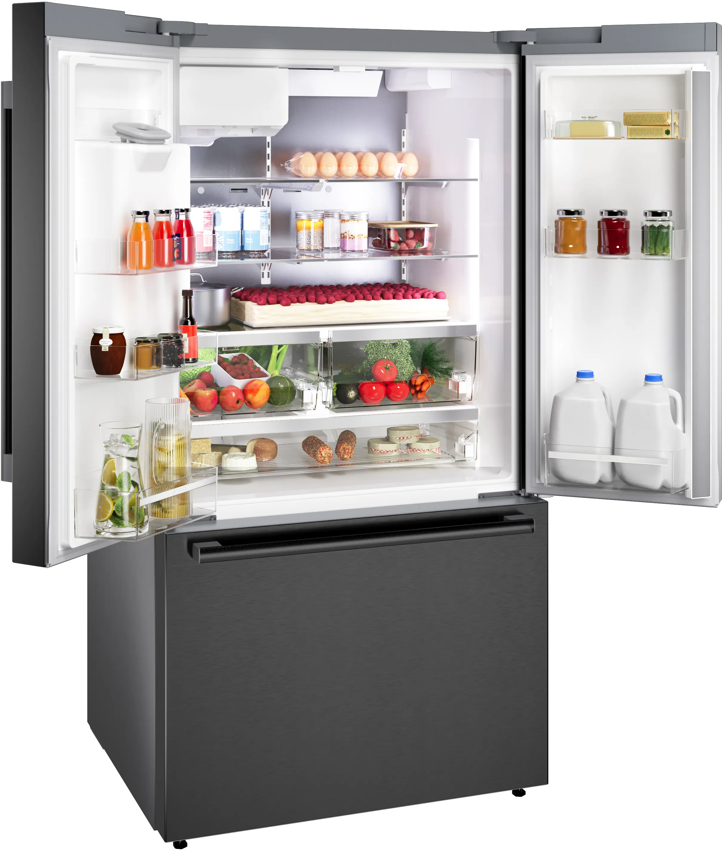 Bosch  B36FD52SNB 500 Series French Door Bottom Mount Refrigerator 36'' Black Stainless Steel, Total No Frost