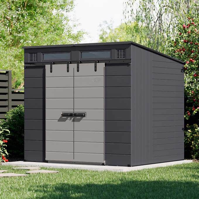 Suncast Modernist 8x7 Dual Barn Door Storage Shed