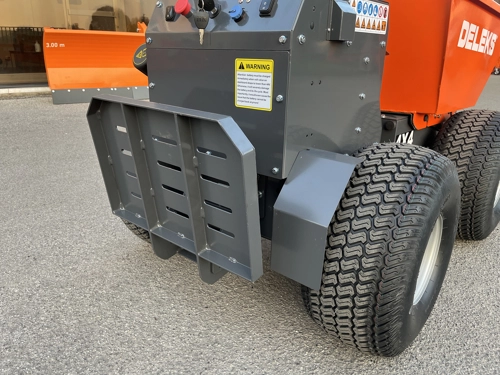 DELEKS®XE-4WDHG Electrified 4x4 Minidumper, 2 electric motors 800W/48V, hydraulic tipping, dumper body, operator platform, load 400kg, turf tires.