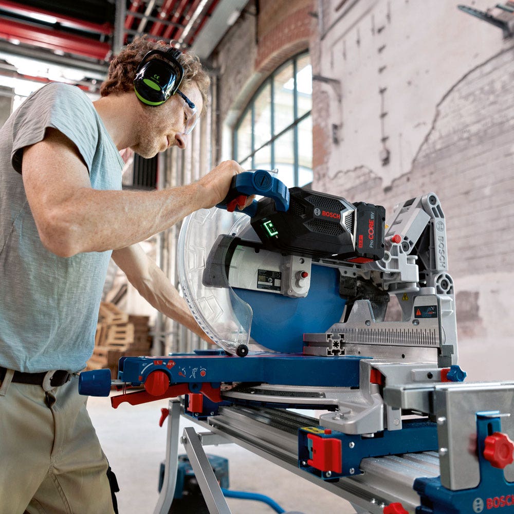 BOSCH 18V BITURBO Brushless 305mm Glide Compound Mitre Saw Skin - GCM 18V-305 GCD