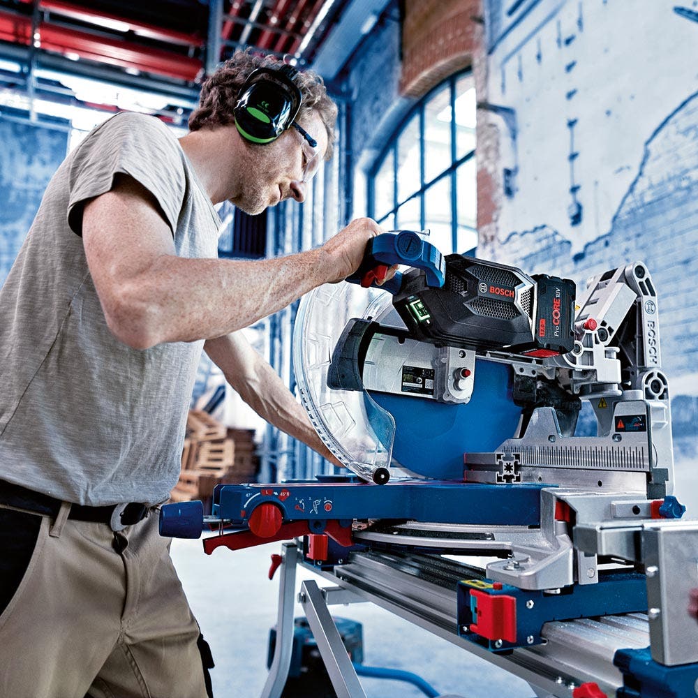 BOSCH 18V BITURBO Brushless 305mm Glide Compound Mitre Saw Skin - GCM 18V-305 GCD