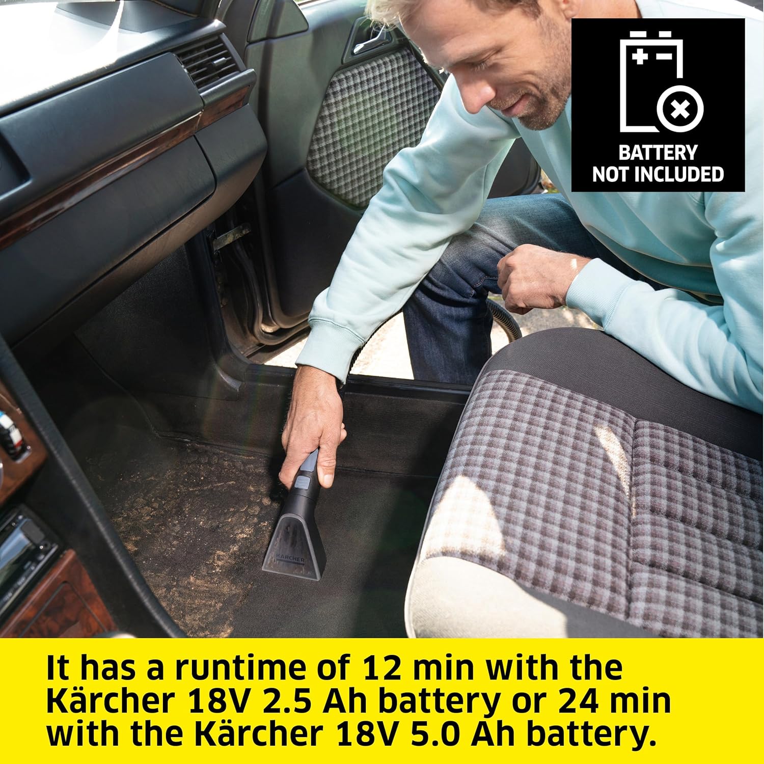 Kärcher Puzzi 8/1 C Commercial Carpet Extractor 12.5 PSI - Spot Cleaner, Stain Remover, Area Rugs, Car and Auto Detailing, Carpet and Upholstery Cleaner - Onboard Accessory Storage - 3.9 Gallon Tank