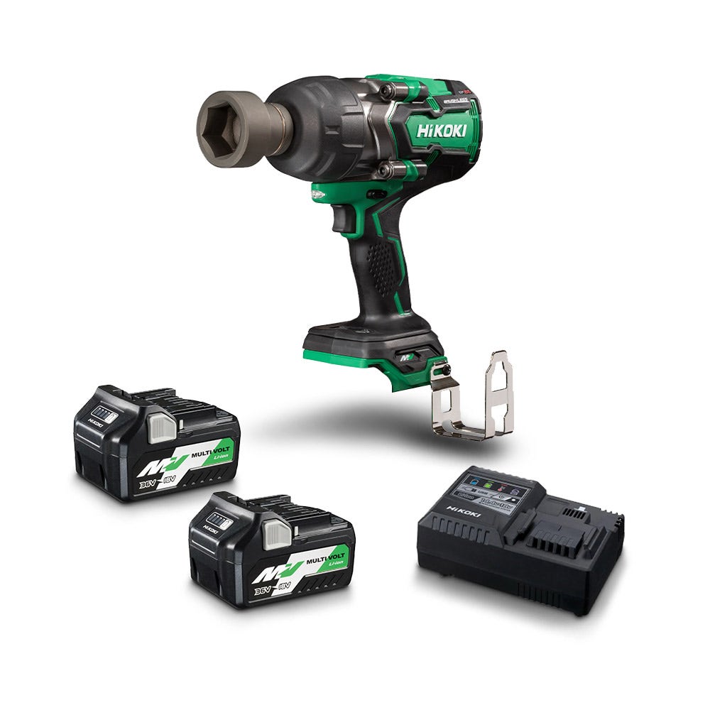 HIKOKI 36V Brushless 19mm 2 x 5.0/2.5Ah Impact Wrench Kit WR36DF(HRZ)