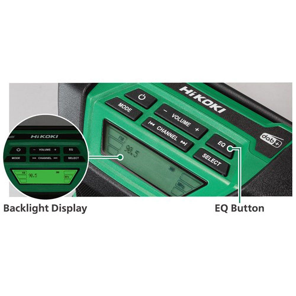 HIKOKI 18V Bluetooth Jobsite Radio Skin UR18DA(H4Z)