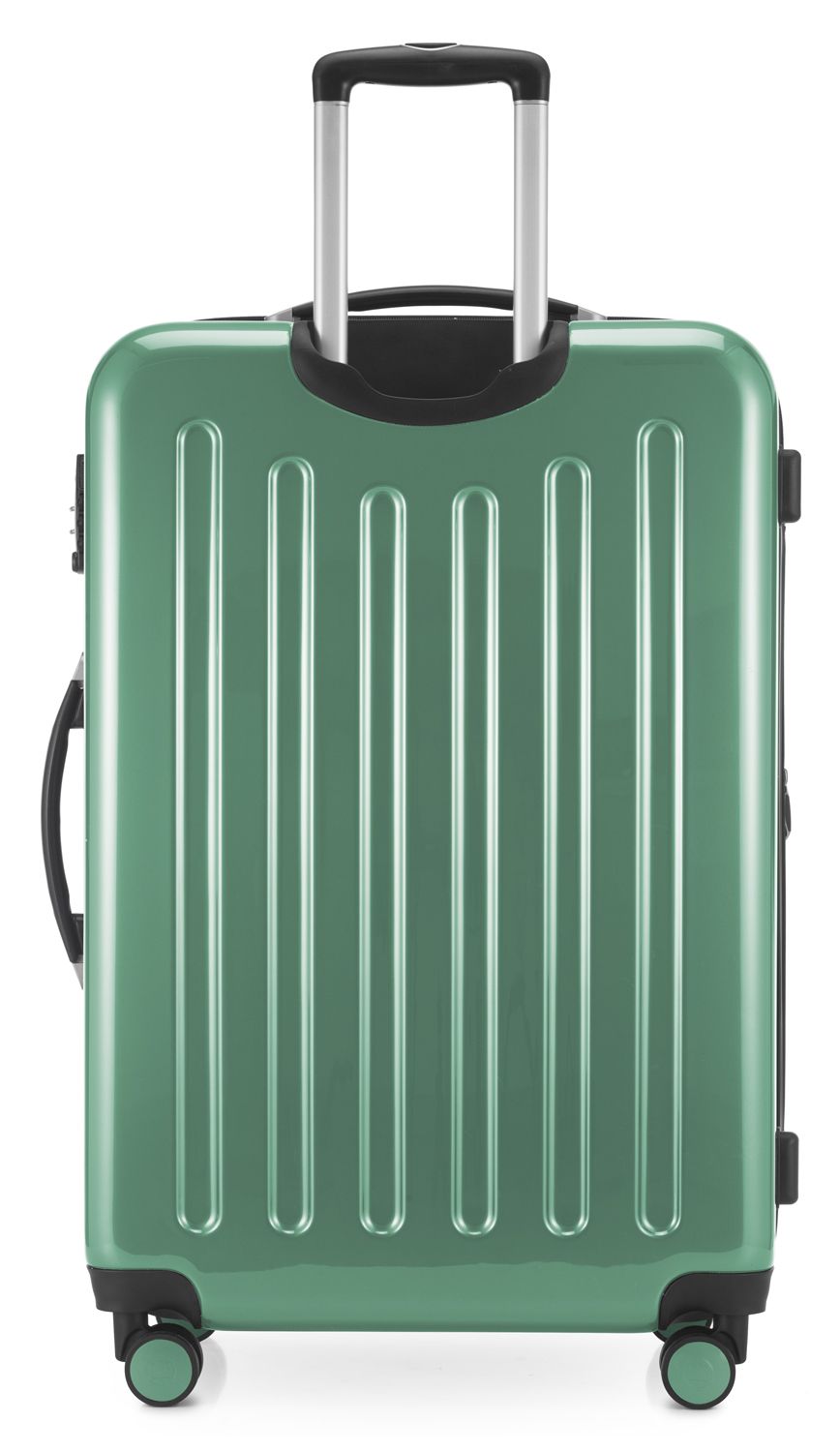 Alex - suitcase hard shell black glossy, TSA, 75 cm, 119 liters