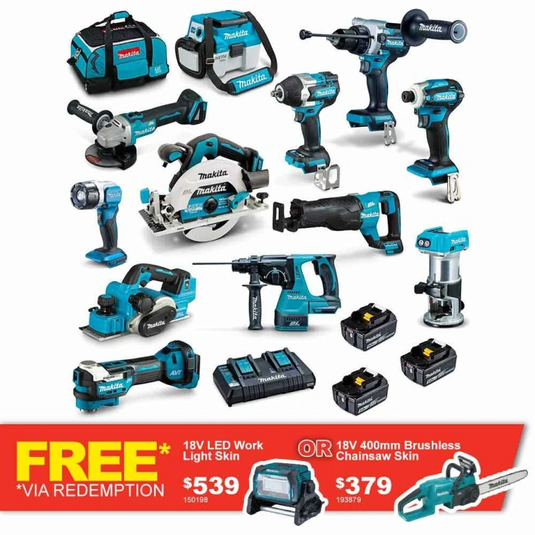 MAKITA 18V Brushless 12pcs 3 x 5.0Ah Combo Kit DLX1202TX1