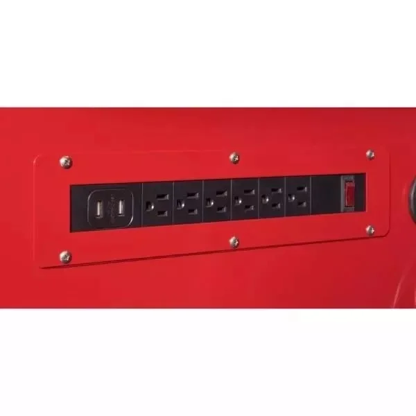 52 IN. W 24 IN. D 9-DRAWER GLOSS RED MOBILE WORKBENCH