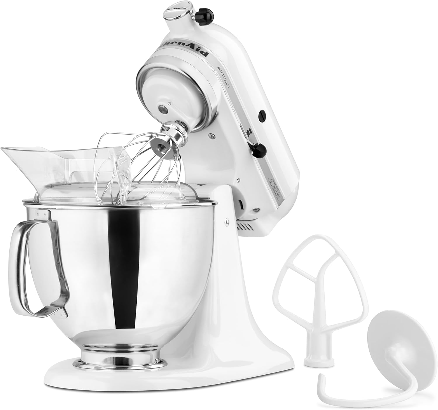 KitchenAid Artisan Series 5 Quart Tilt Head Stand Mixer with Pouring Shield KSM150PS, Onyx Black