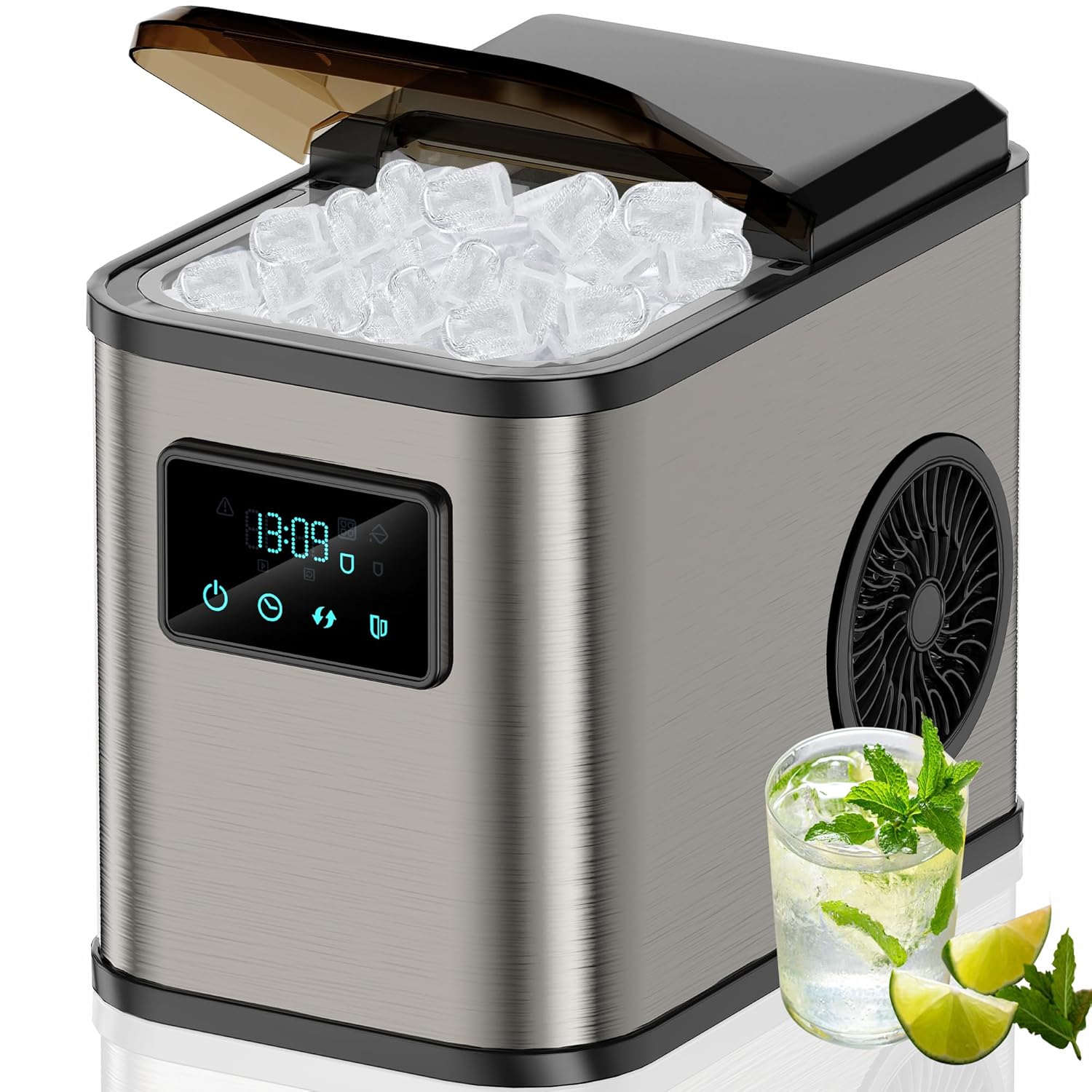 KeeGone Ice Maker Ice Maker Self-Cleaning Ice Machine Water Tank 2 Litres 15 kg