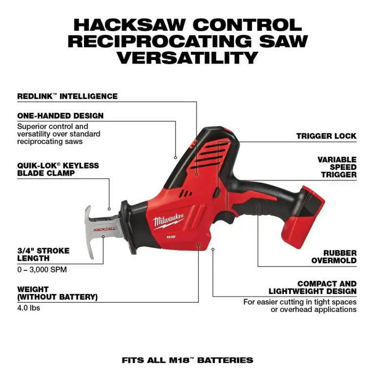Milwaukee M18 18V Lithium-Ion Cordless Combo Tool Kit (7-Tool) with Two 3.0 Ah Batteries, Charger and Tool Bag