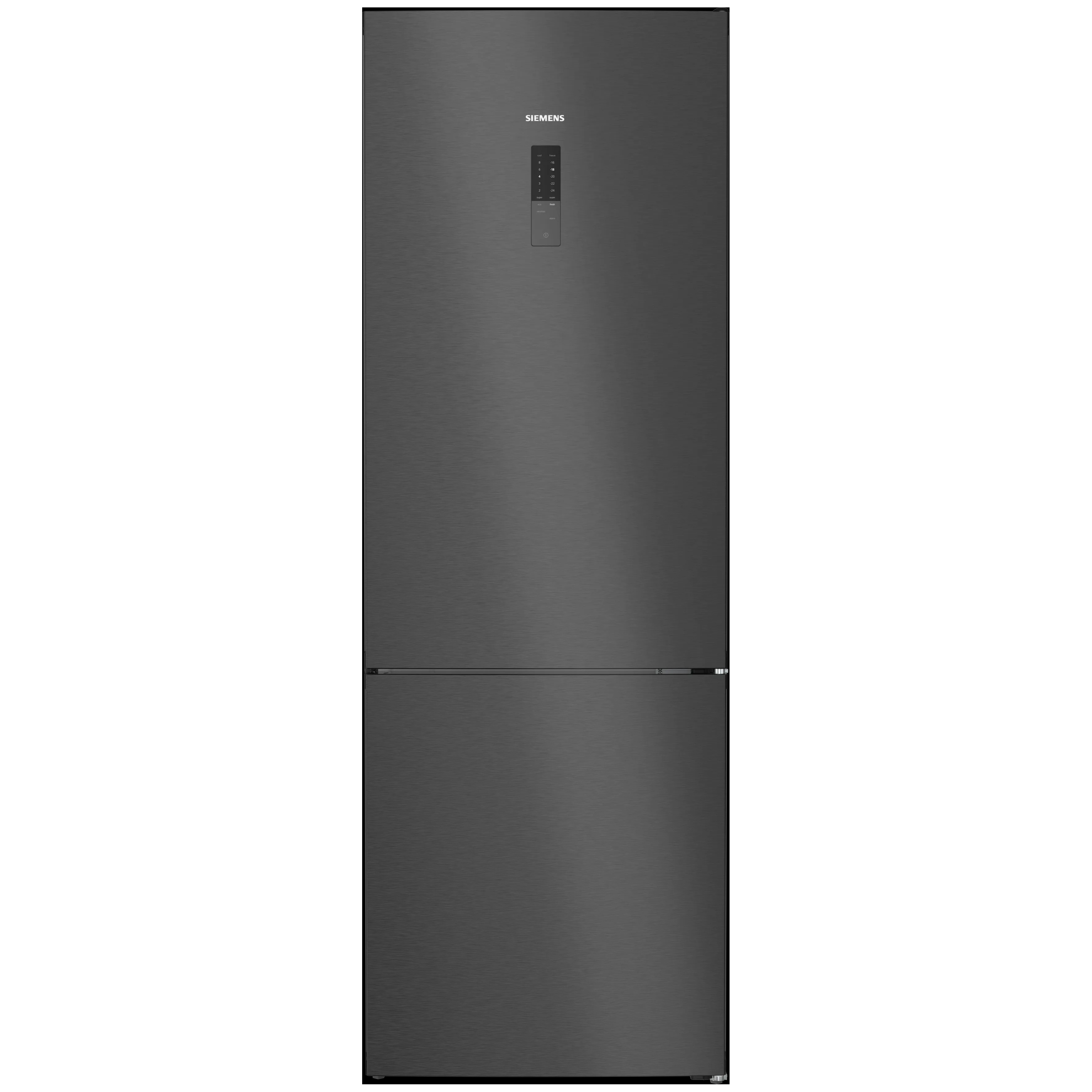 SIEMENS KG49NXXCF iQ300 Free-standing fridge-freezer with freezer at bottom 203 x 70 cm Brushed black steel antiFingerprint, Total noFrost