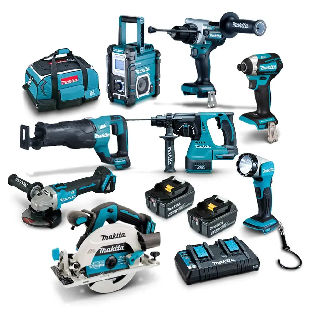 Makita 18V Brushless 8-Piece Set 2 X 6.0AH Combo Kit DLX8046GX1