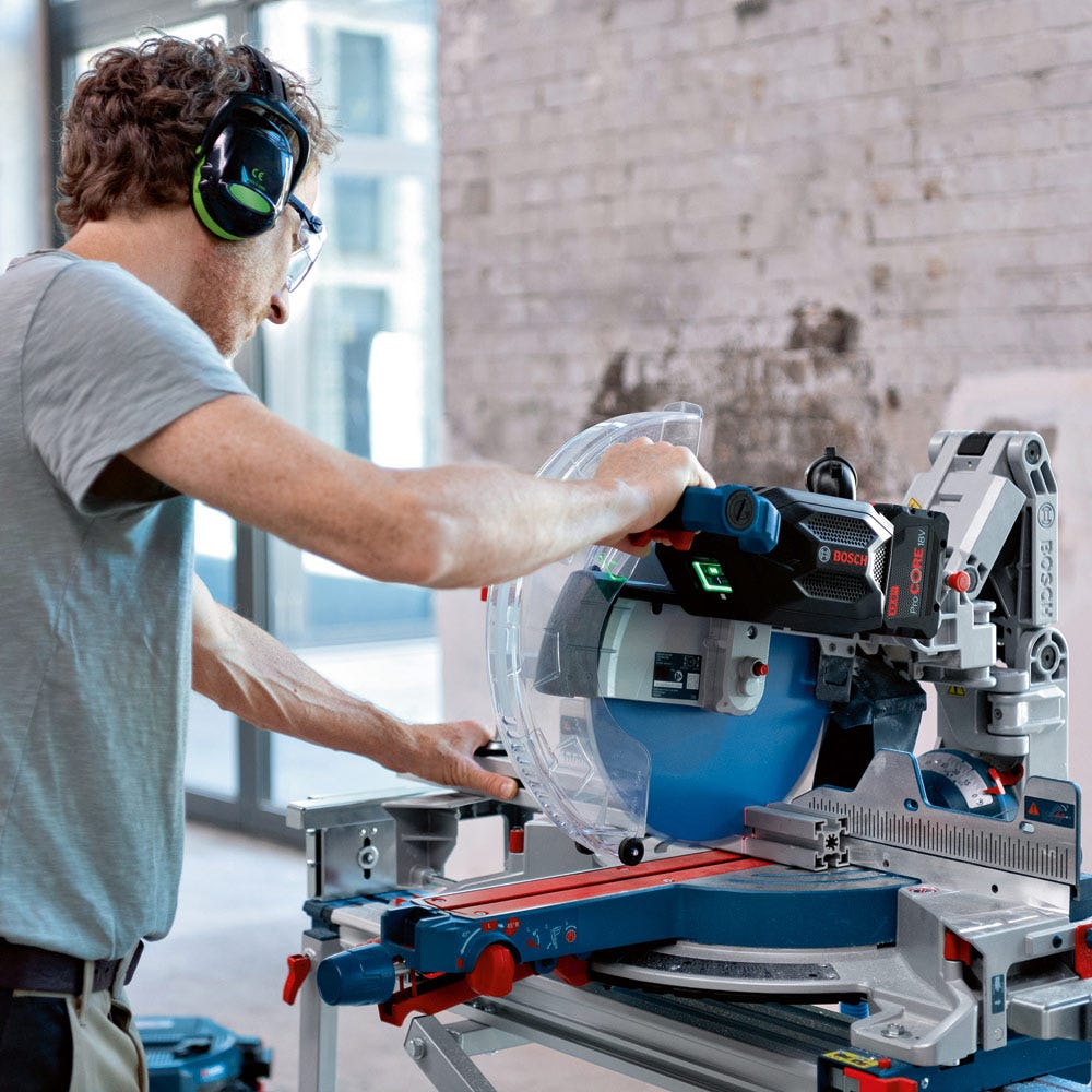 BOSCH 18V BITURBO Brushless 305mm Glide Compound Mitre Saw Skin - GCM 18V-305 GCD