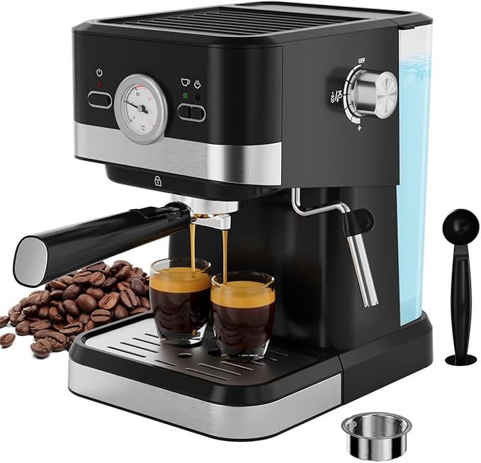 Sirena Prestige Espresso Machine - 15 Bar Professional Espresso and CappuccinoMaker - Stainless steel home Expresso latte machine