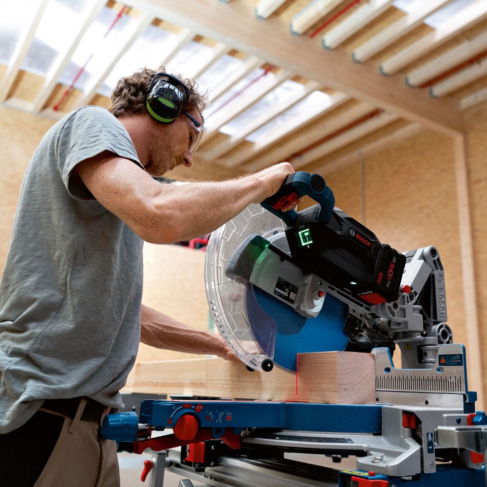 BOSCH 18V BITURBO Brushless 305mm Glide Compound Mitre Saw Skin - GCM 18V-305 GCD