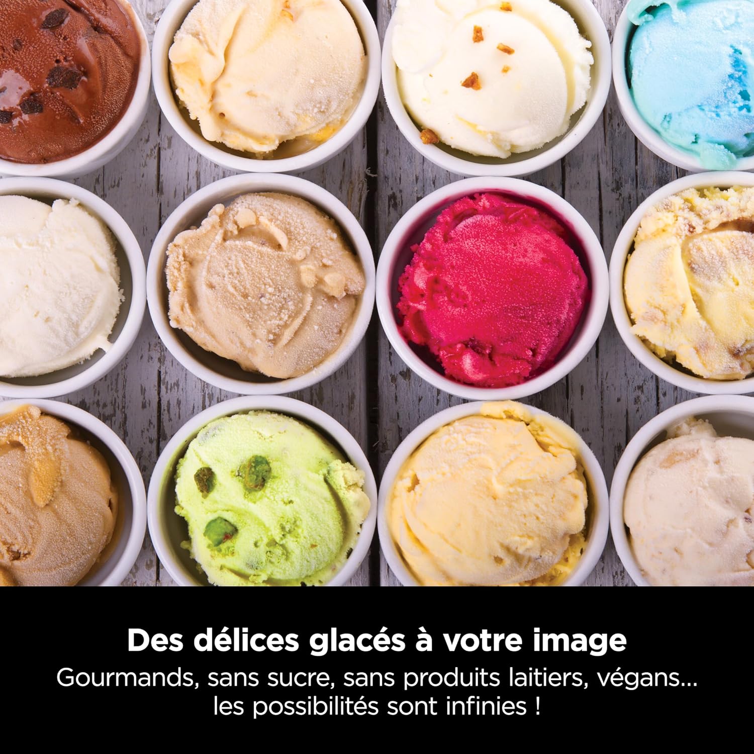 Ninja CREAMi 7 Programs Ice Cream Maker Ice Cream Maker Maker Ice Cream Maker for Making Ice Cream, Gelato, Sorbet, Smoothie Bowls or Milkshakes, 1.4L, NC300EU