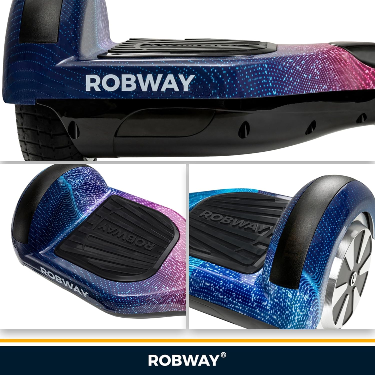 Robway W1 Hoverboard | 𝐃𝐀𝐒 𝐎𝐑𝐈𝐆𝐈𝐍𝐀𝐋 ® Hoverboards for Kids, Teens & Adults - APP Control - 1 x 2 Watt Motors - Self-Balancing Function - Bluetooth
