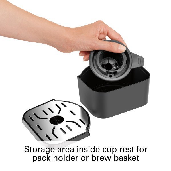 Hamilton Beach FlexBrew Trio Coffee Maker, Single Serve, Black and Silver, Model 49954