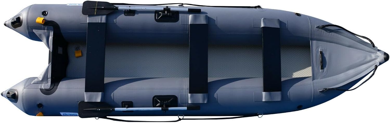 BRIS 14.1ft Inflatable Boat Inflatable Kayak 3 Person Kayak Canoe Fishing poonton Boat