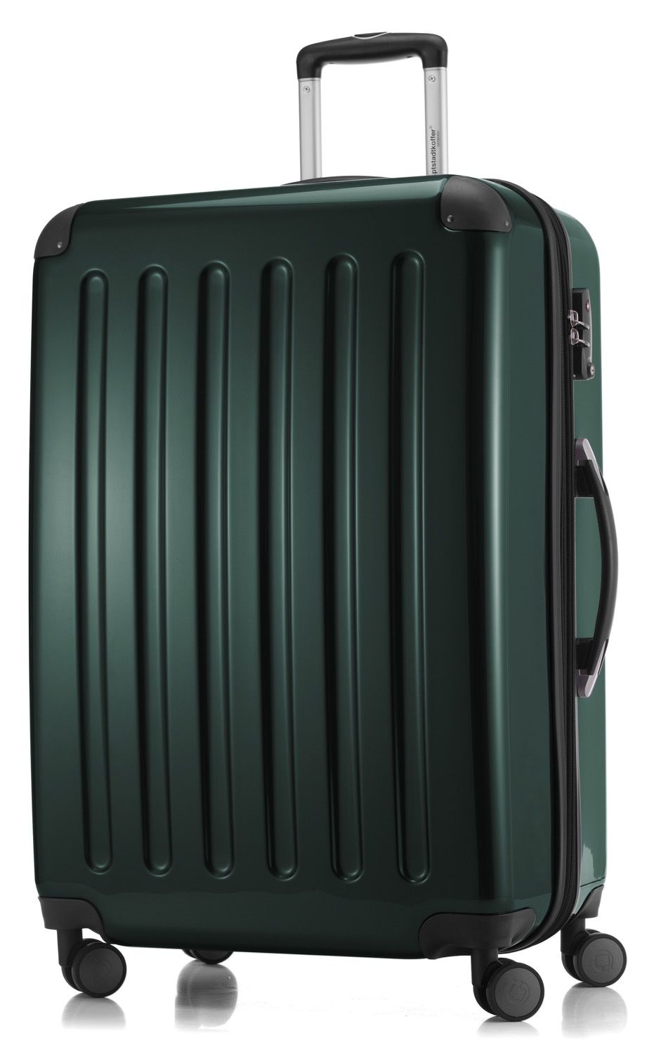 Alex - suitcase hard shell glossy black, 75 cm, 119 litres