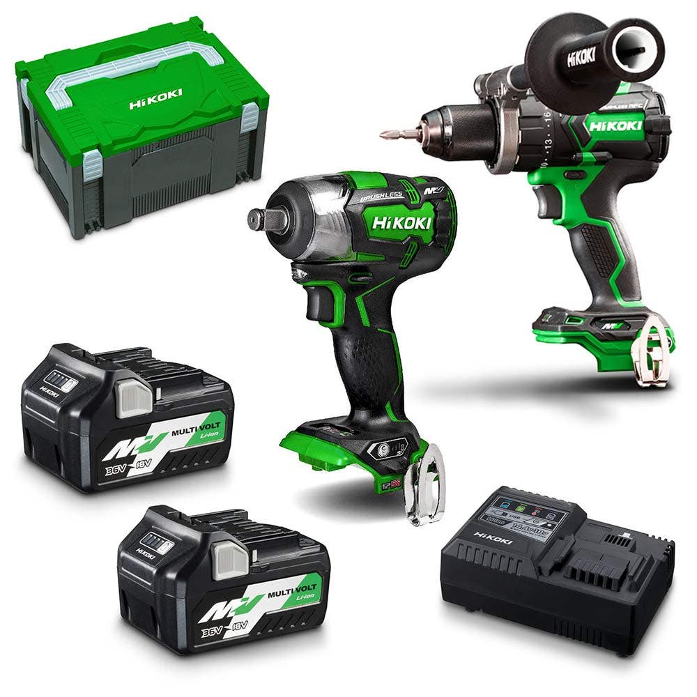 HIKOKI 36V Brushless 2 Piece 2 x 5.0Ah/2.5Ah Combo Kit KC36DPL3(HRZ)