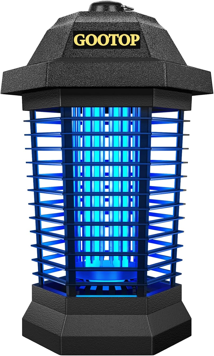 GOOTOP Bug Zapper Outdoor Electric, Mosquito Zapper, Fly Traps, Fly Zapper, Mosquito Killer, 3 Prong Plug, 90-130V, ABS Plastic Outer (Black) with 15W Replacement Bulb