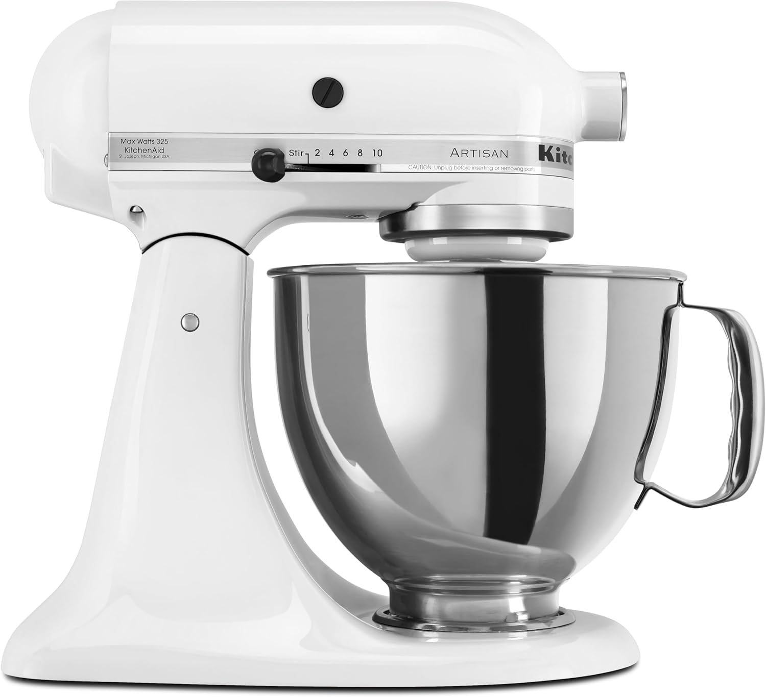 KitchenAid Artisan Series 5 Quart Tilt Head Stand Mixer with Pouring Shield KSM150PS, Onyx Black