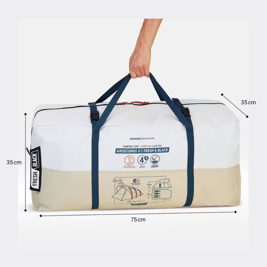 4 Person 1 Bedroom Camping Tent Fresh & Black - Sand