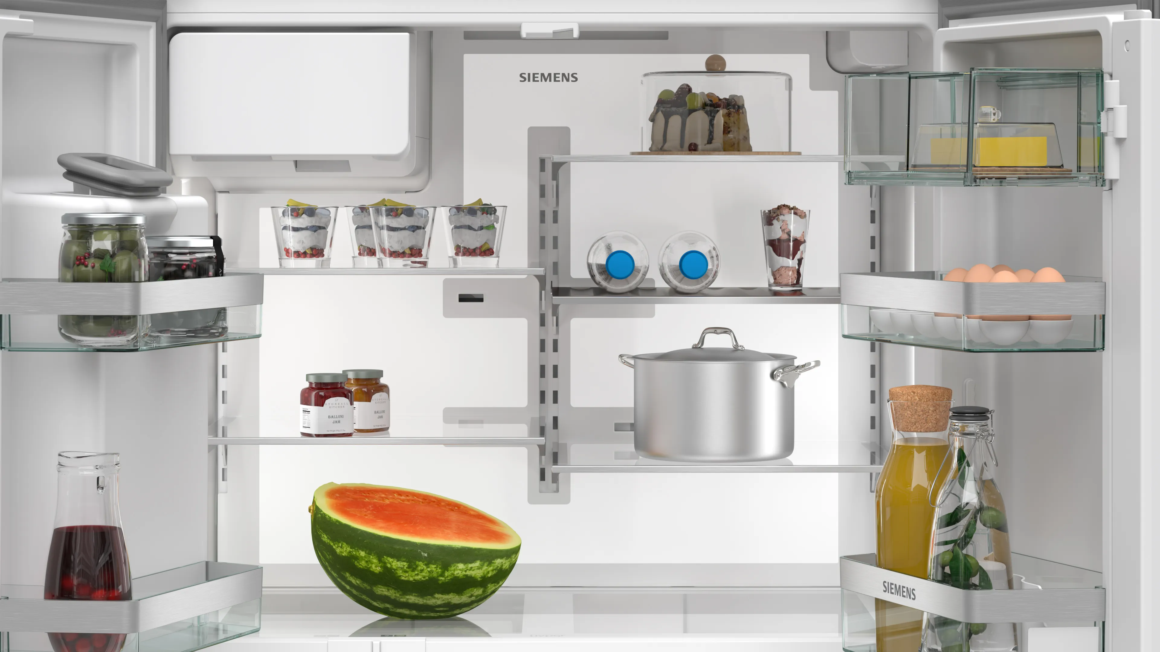 SIEMENS KF96DPXEA iQ700 French door bottom freezer, multi door 183 x 90.5 cm Brushed black steel antiFingerprint, Total noFrost