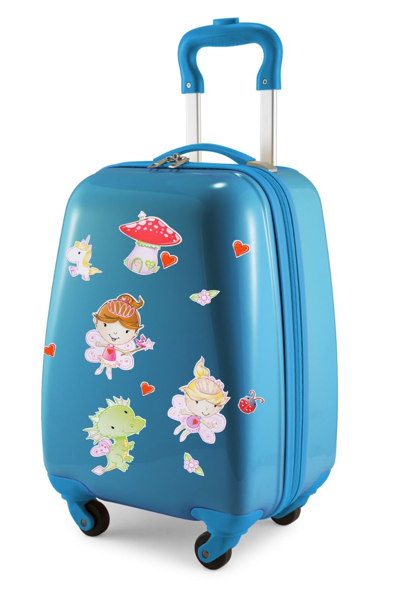 For Kids - Children's luggage + reflective stickers fairies, children's suitcase, children's hard case, hand luggage, 24 liters
