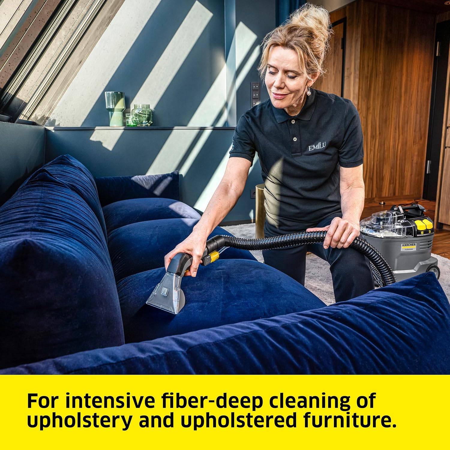 Kärcher Puzzi 8/1 C Commercial Carpet Extractor 12.5 PSI - Spot Cleaner, Stain Remover, Area Rugs, Car and Auto Detailing, Carpet and Upholstery Cleaner - Onboard Accessory Storage - 3.9 Gallon Tank