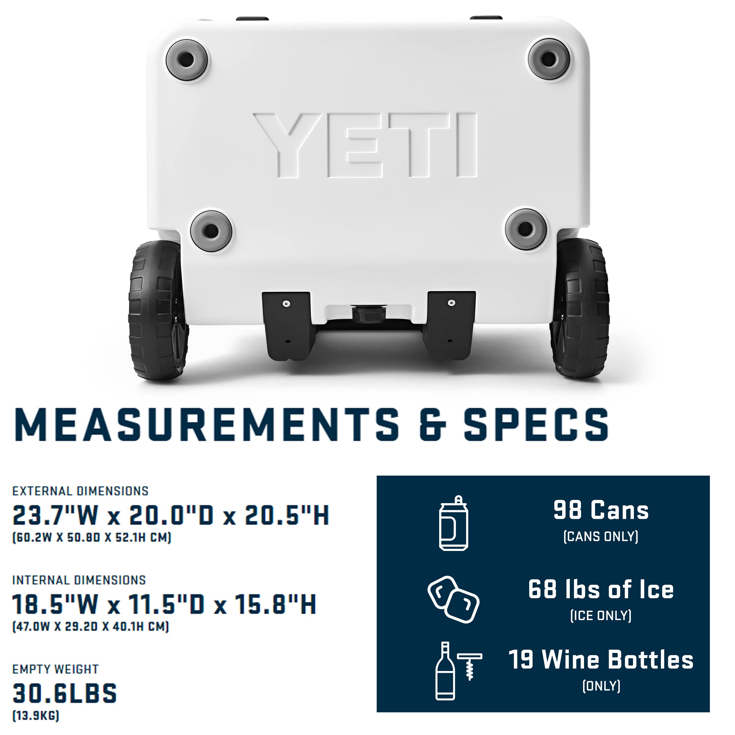 YETI Roadie 60 Wheeled Cooler with Retractable Periscope Handle