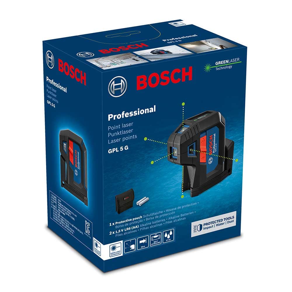 BOSCH GPL5 G Professional Point Level Laser Green 0 601 066 P00