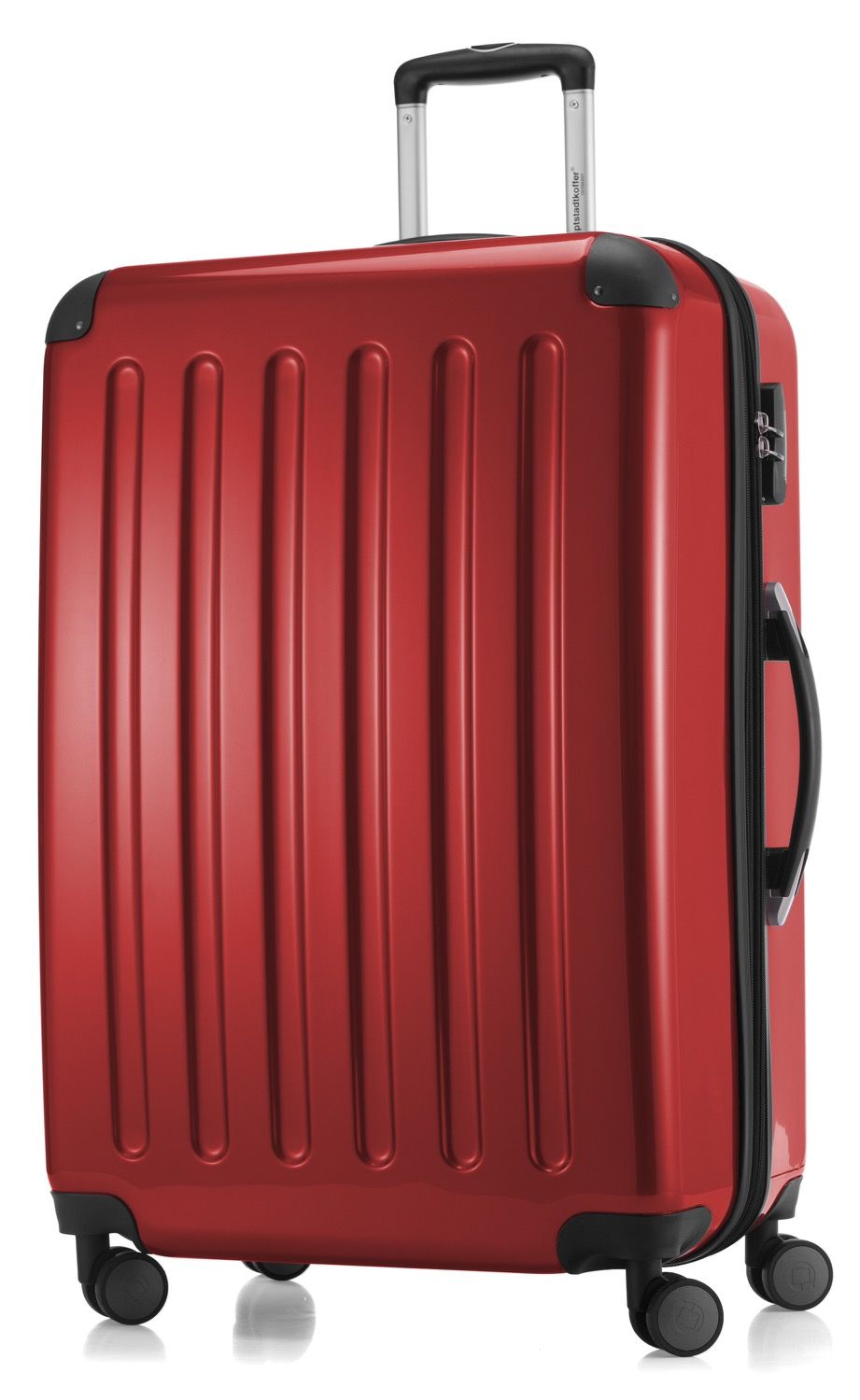 Alex - suitcase hard shell dark blue glossy, TSA, 65 cm, 74 liters