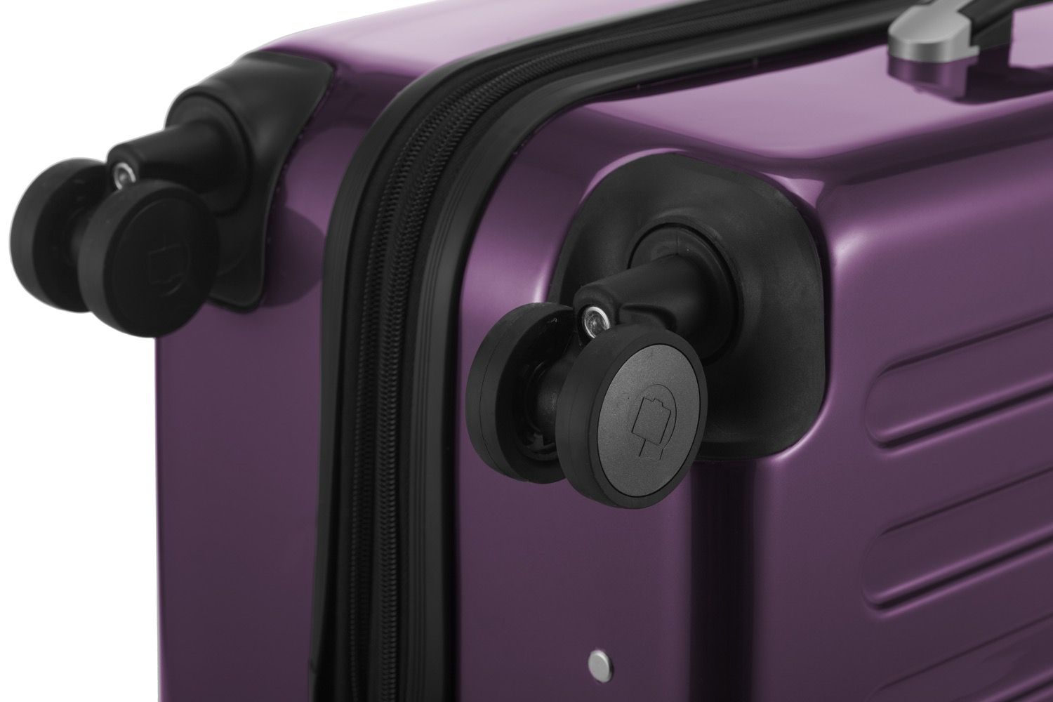 Alex - suitcase hard shell black glossy, 65 cm, 74 liters