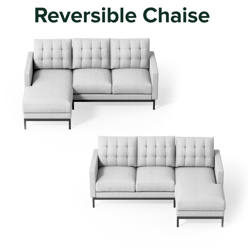 Thompson 77.6′′ Wide Reversible Modular Sofa & Chaise